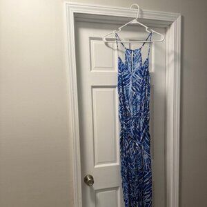NWT Lilly Pulitzer Blue/White Tropical Jumpsuit